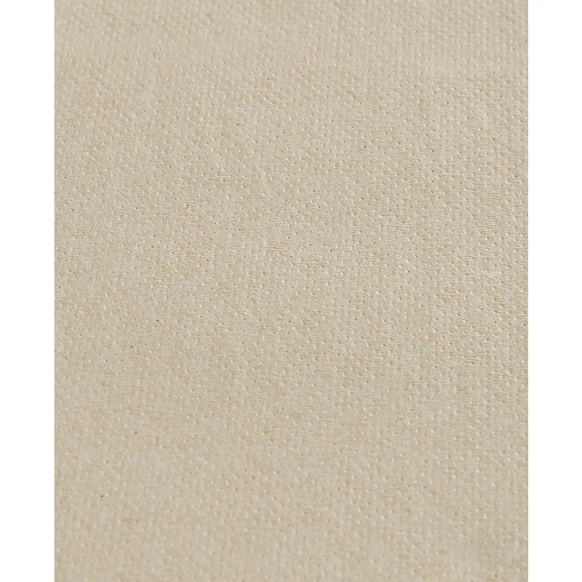 Nahaufnahme von beigefarbenem Stoff mit feiner Textur.