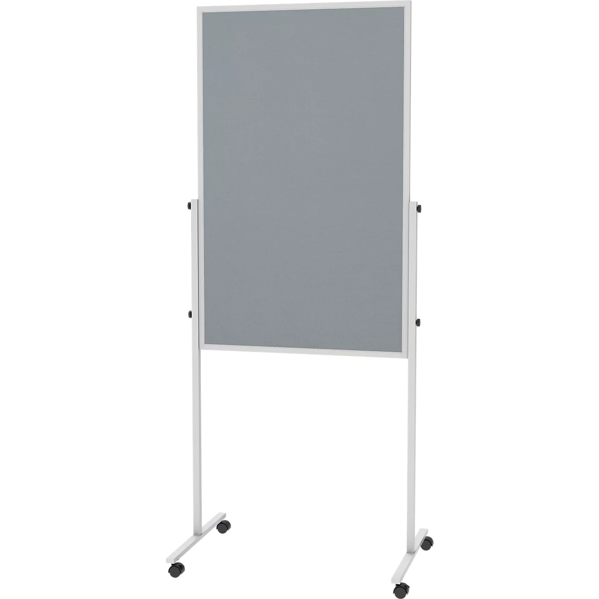 Maulsolid presentatiebord, vilt grijs/witbord, H 1200 x B 750 mm + presentatiekaartenset met 360 kaarten en 200 pennaalden