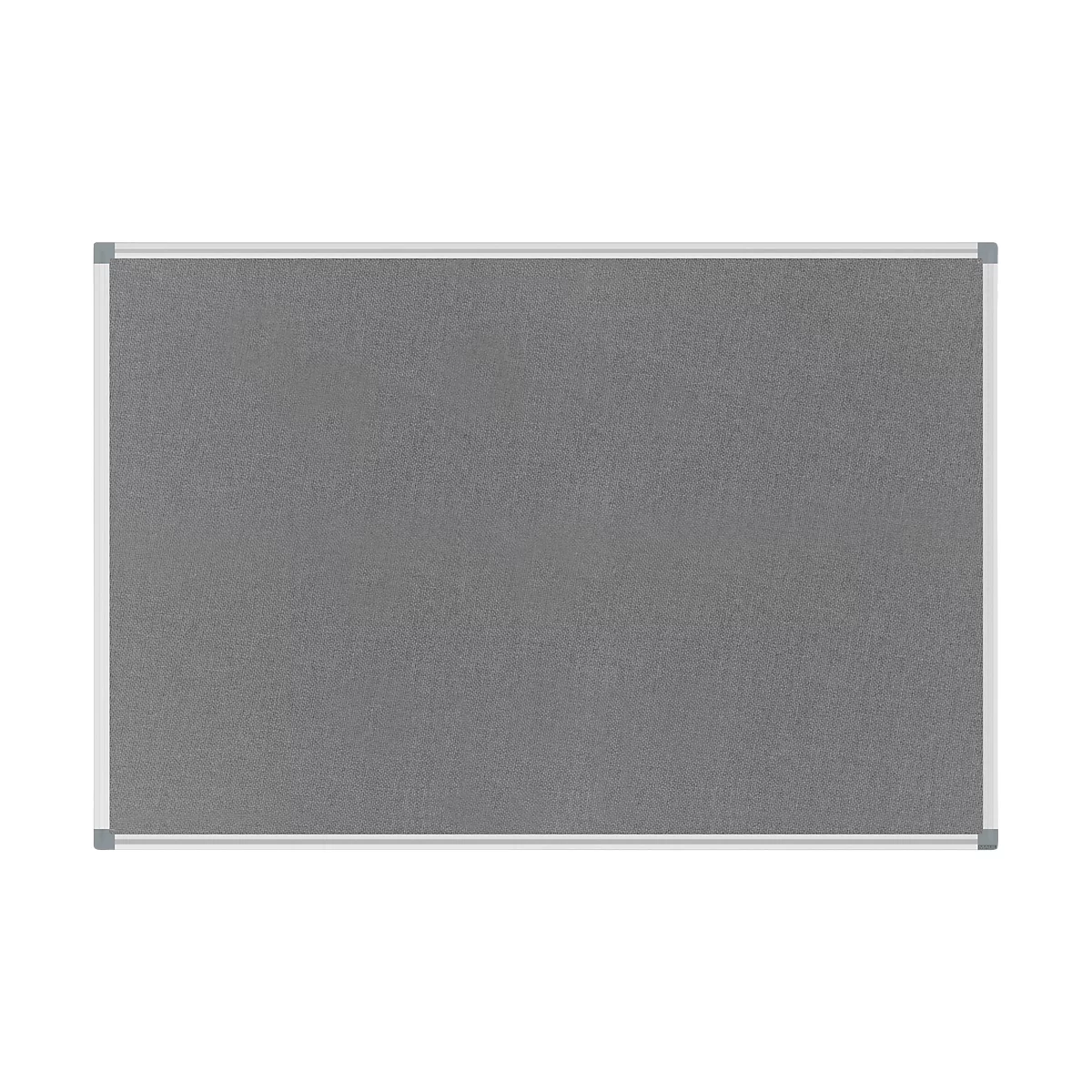 Grey noticeboard with a light frame. The surface is textured.