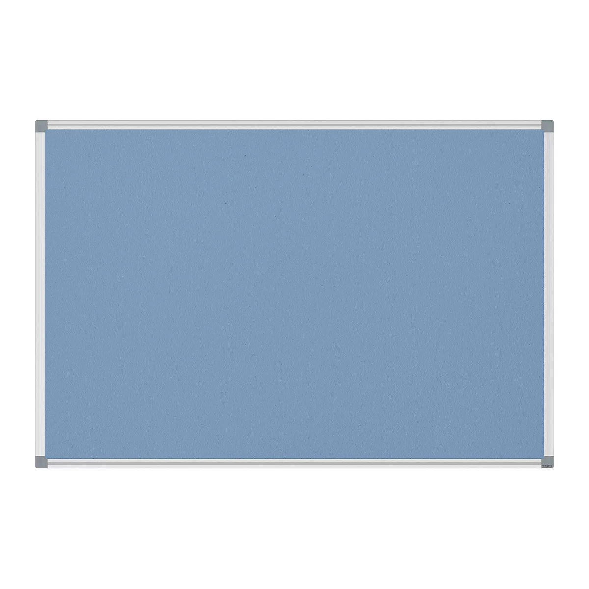 Blue whiteboard with silver frame. The surface is textured.