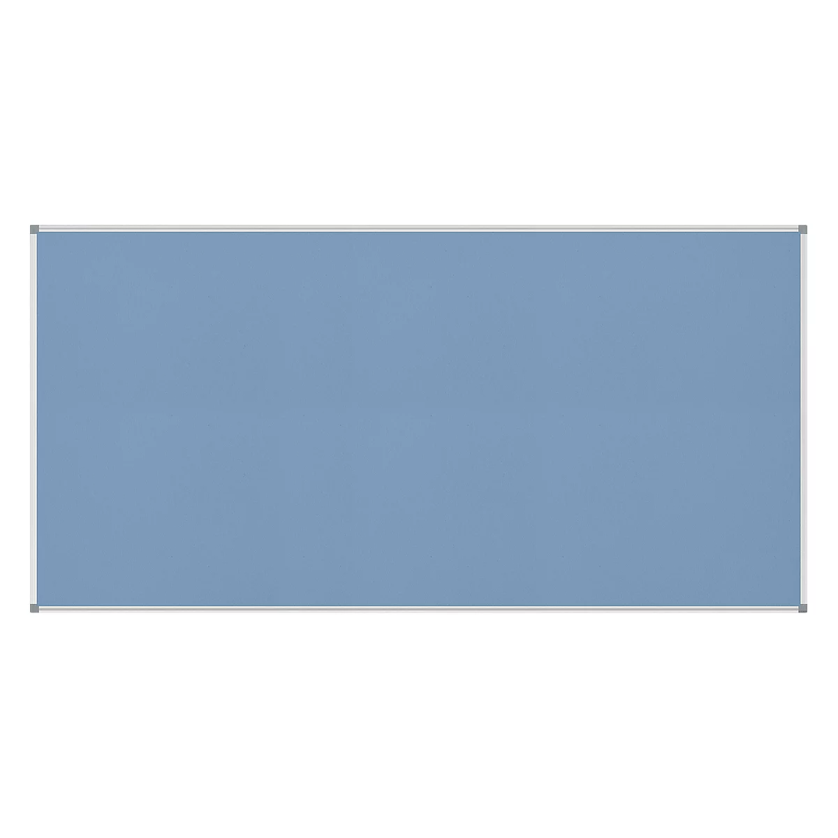 Blue whiteboard with white frame, rectangular.