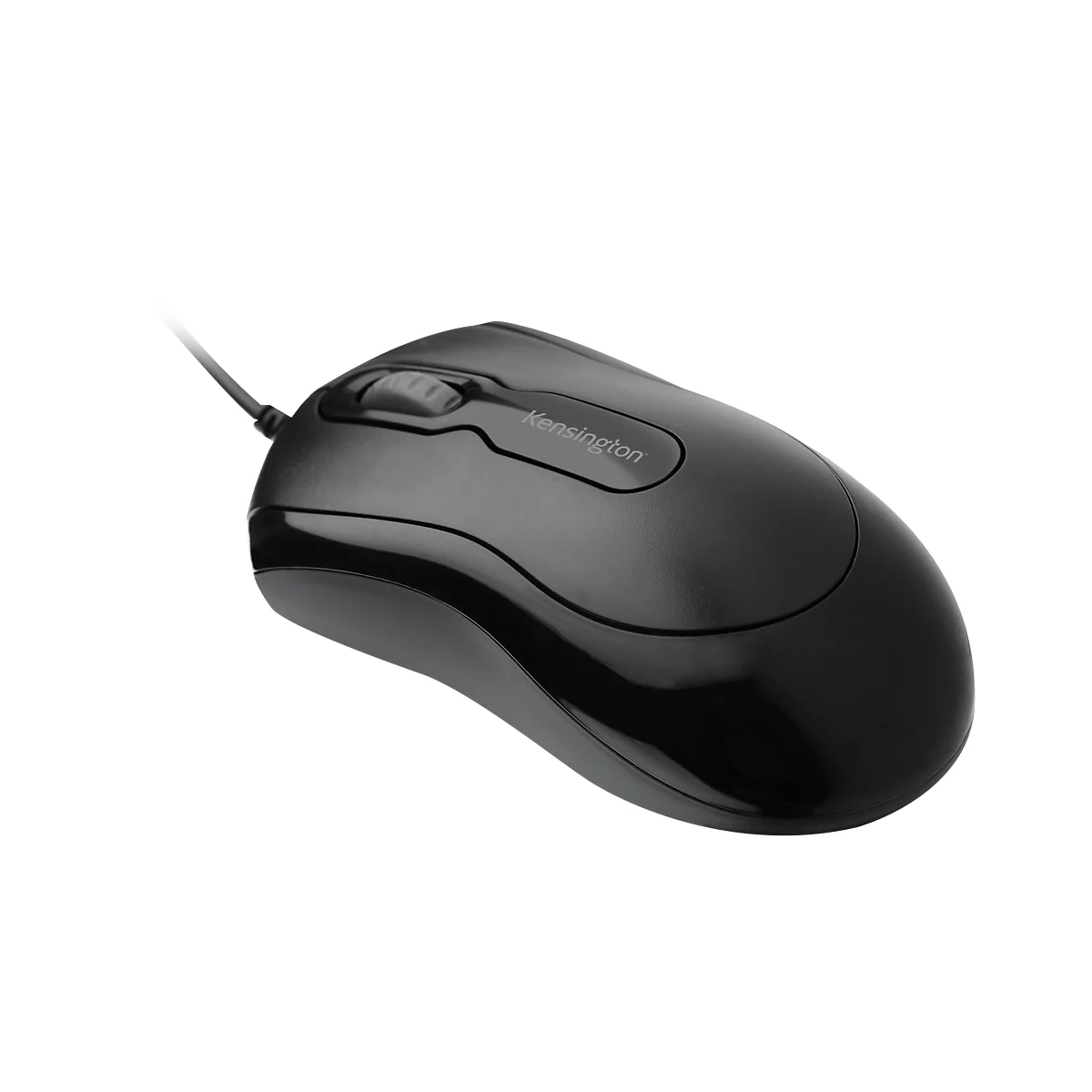 Maus Kensington Mouse-in-a-Box™ EQ, kabelgebunden, für Links-/Rechtshänder, 2 Tasten und Scrollrad, 1000 dpi, PCR, schwarz