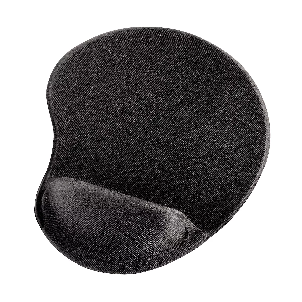 Mauspad hama Ergonomic Mini, gepolsterte Handballenauflage, L 200 x B 230 x H 21 mm, PU-Memoryschaum, schwarz