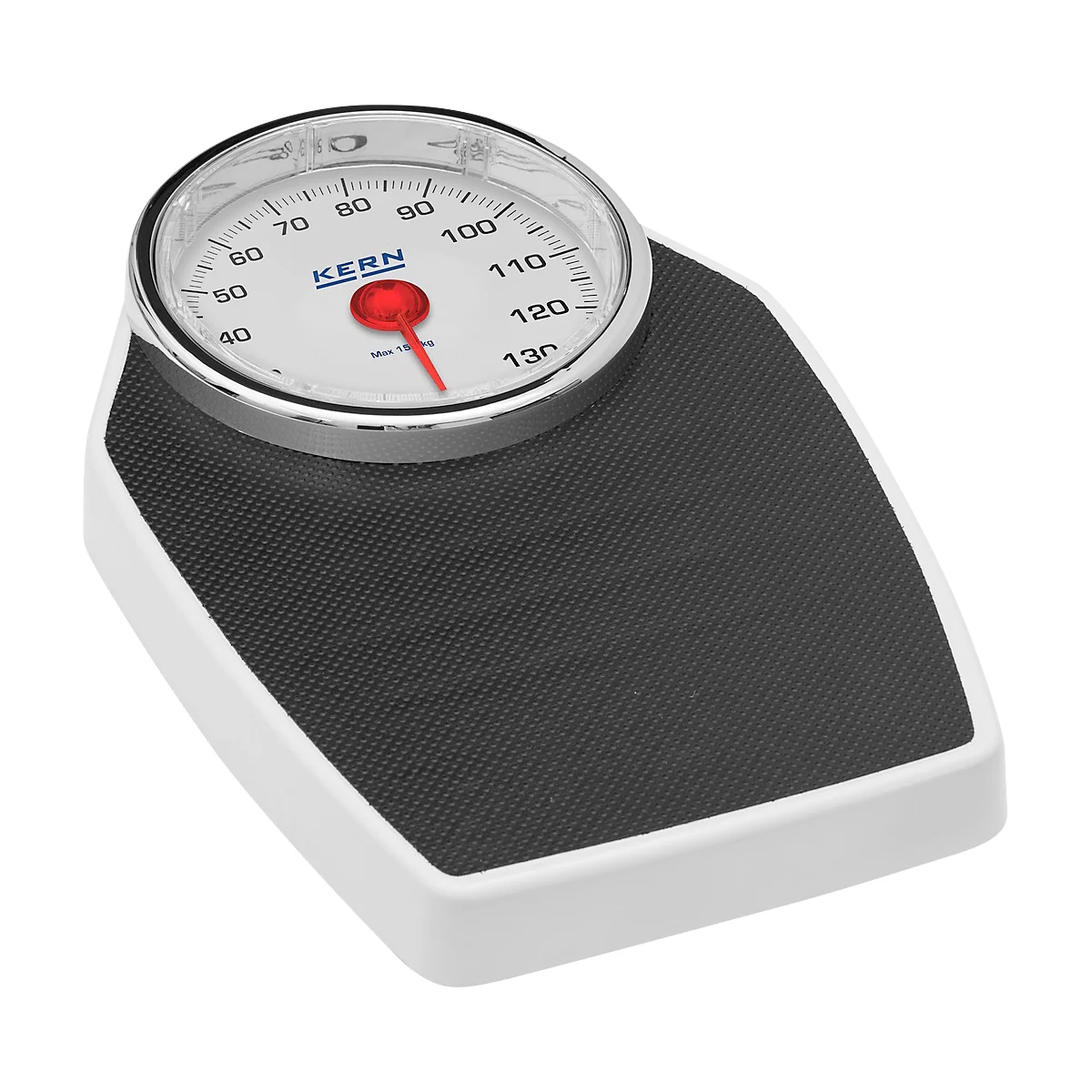 Mechanische Badezimmerwaage KERN MGC 100K-1S05, Wägebereich 150 kg, rutschfeste Trittfläche, Gummifüße, B 285 × T 425 × H 85 mm, 5er-Set