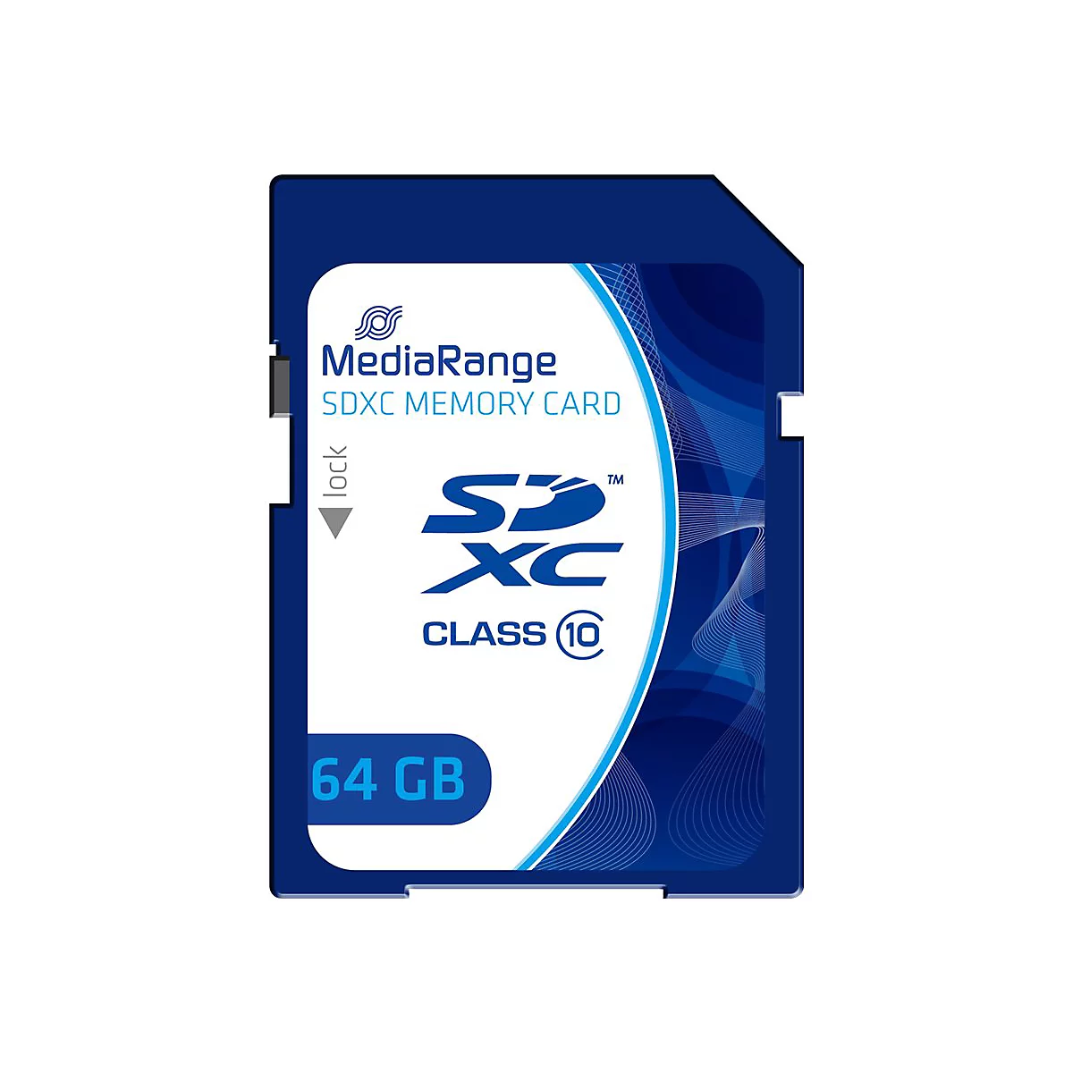 MediaRange - Flash-Speicherkarte - 64 GB - Class 10 - SDXC - Blau