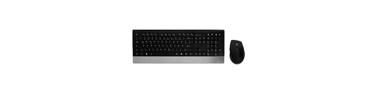 MediaRange MROS105 - Tastatur-und-Maus-Set - QWERTZ - Black Silver
