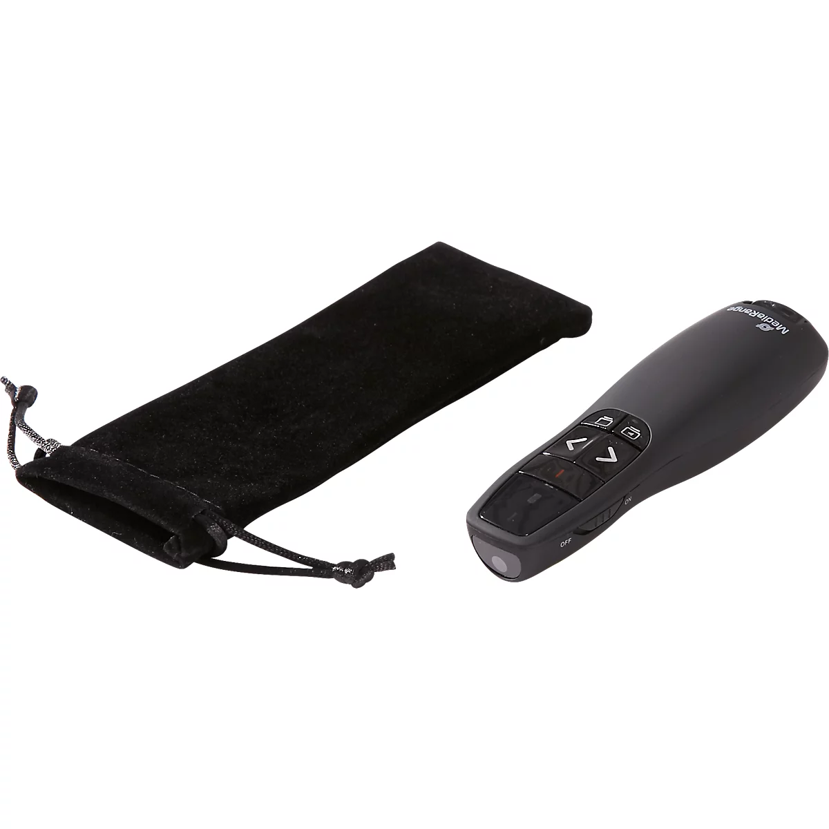 MediaRange presentatieafstandsbediening MROS220, met 5 knoppen en rode laserpointer, tot 15 m, zwart