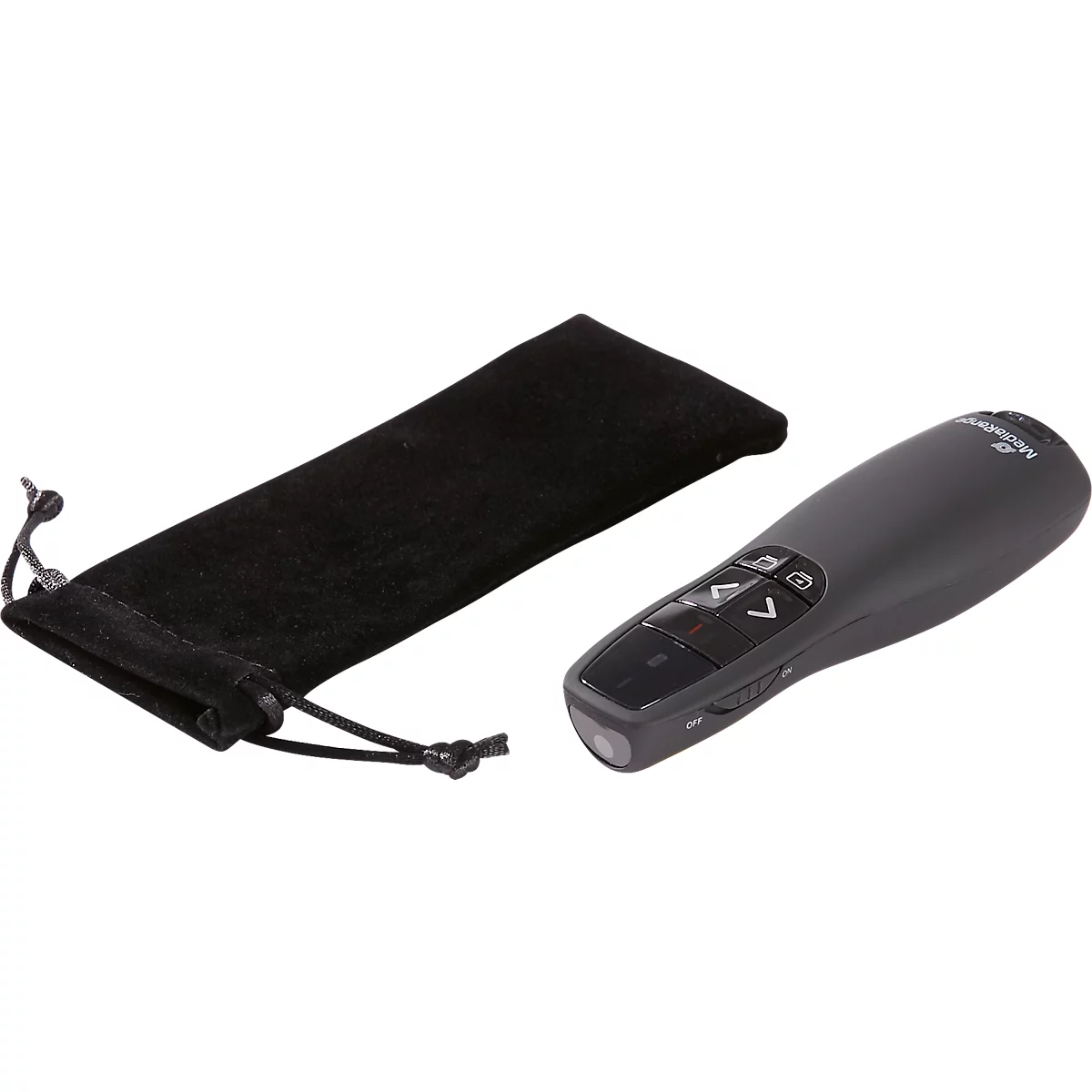 MediaRange presentatieafstandsbediening MROS220, met 5 knoppen en rode laserpointer, tot 15 m, zwart