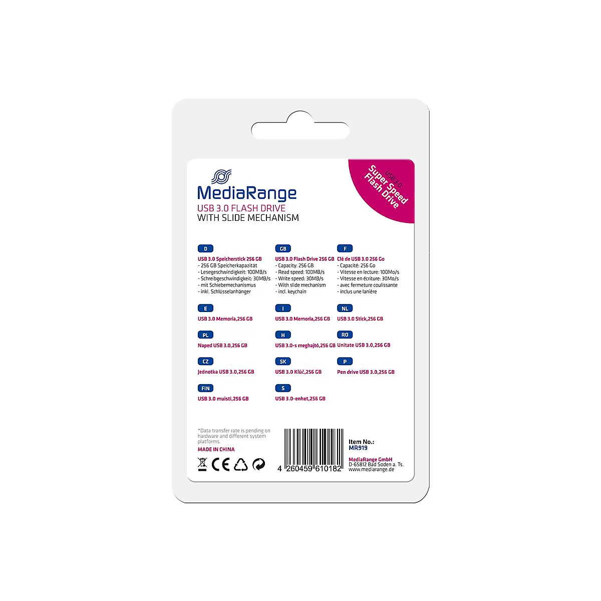 MediaRange - USB-Flash-Laufwerk - 256 GB