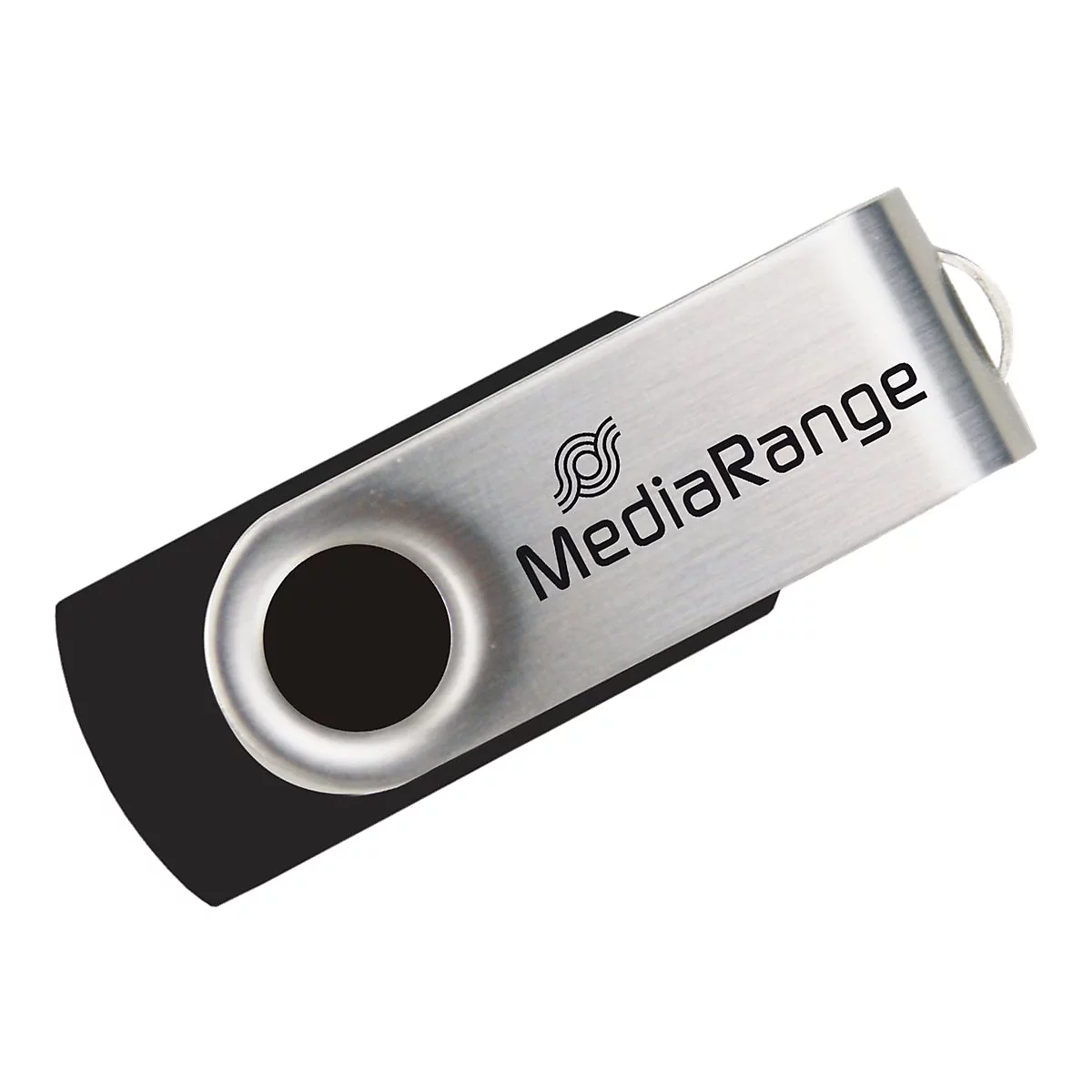 MediaRange - USB-Flash-Laufwerk - 64 GB - USB 2.0 - Schwarz/Silber