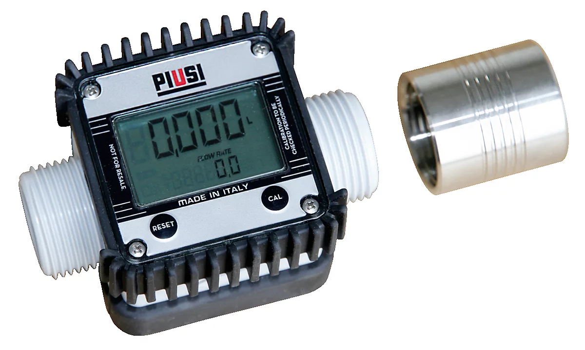 Medidor de flujo eléctrico K24/K24 de pulso, 6-100/5-120 l por minuto, 1″ rosca macho, con 1″ rosca hembra, plástico