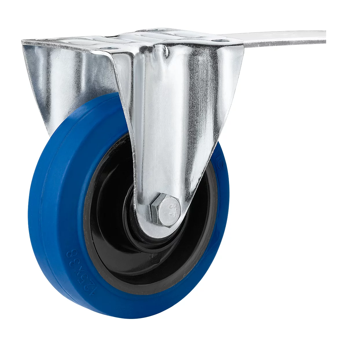 Meerprijs 2 zwenk- en 2 bokwielen, ø 125 mm, massief rubber
