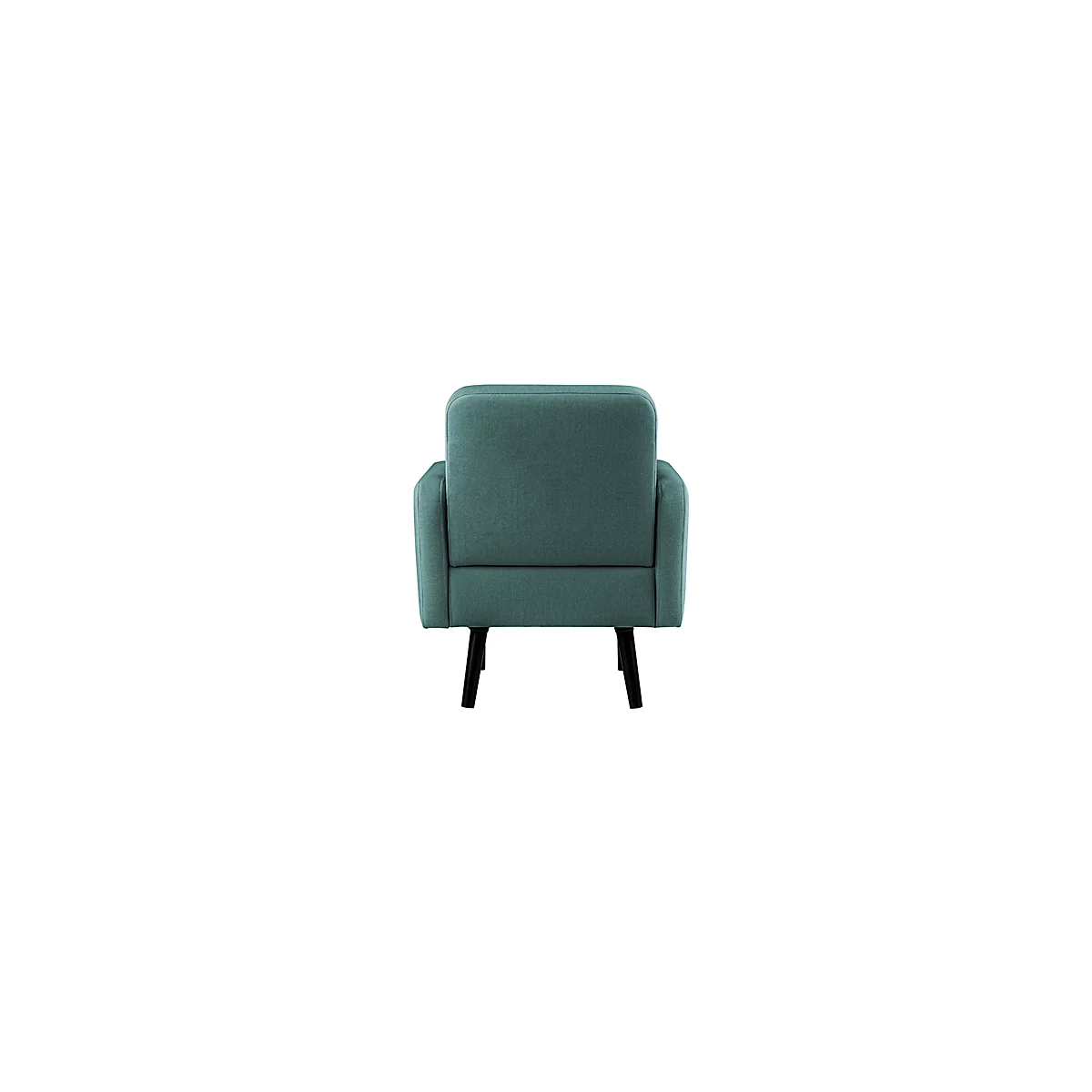 Meet® by Paperflow LISBOA fauteuil, groene stoffen bekleding, zwart onderstel, B 710 x D 815 x H 830 mm