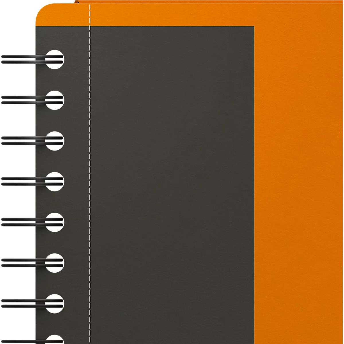 Meetingbook Oxford International, DIN B5, blanc-linéaire, 80 feuilles, reliure spirale, Optik Paper, orange/rouge/noir
