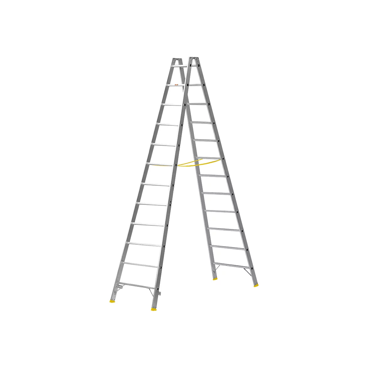 MEHRSI®-dubbele trapladder met treden, 12 treden