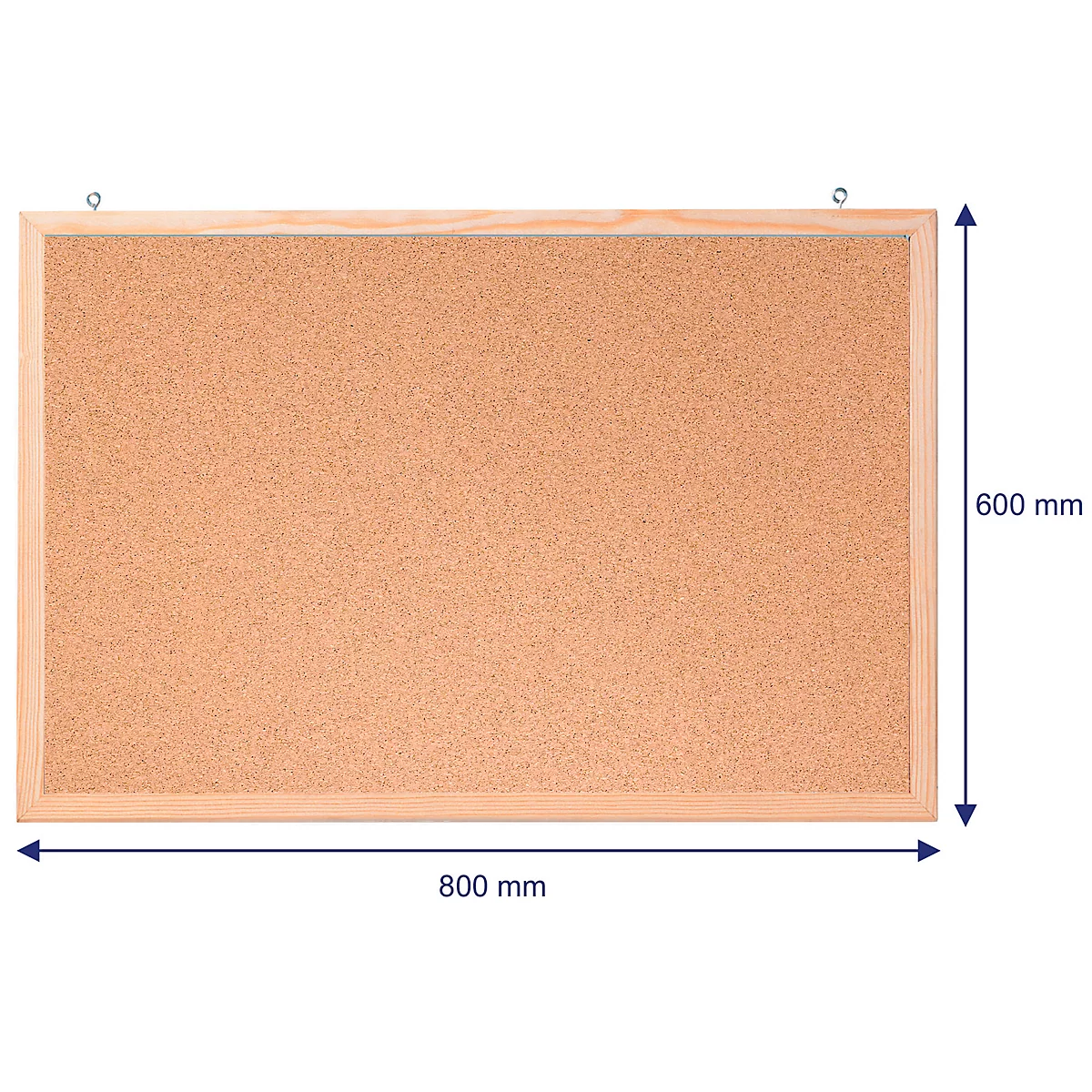 Memoboard kurk, kurkbord, frame naturel, 800 x 600 mm, bruin