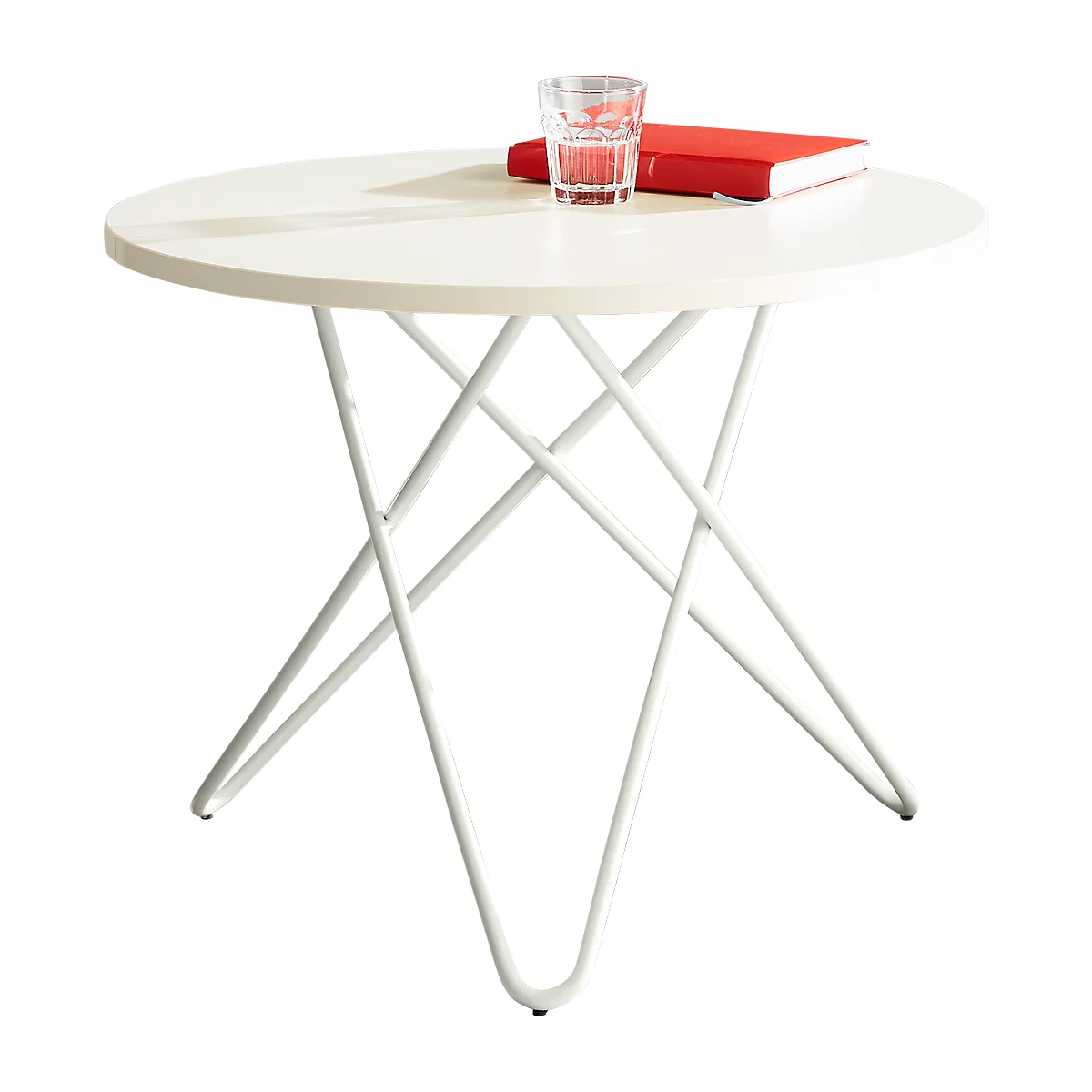 Mesa auxiliar Alana, H 550 mm, blanco/blanco