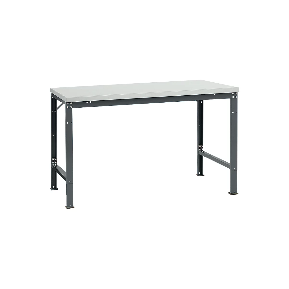 Mesa básica Manuflex UNIVERSAL especial, 1500 x 1000 mm, melamina gris luminoso, antracita