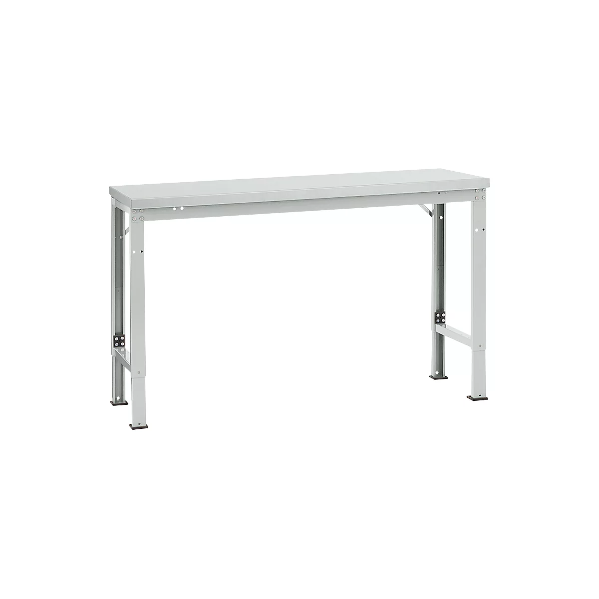 Mesa básica Manuflex UNIVERSAL especial, 1500 x 800 mm, melamina gris luminoso, gris luminoso