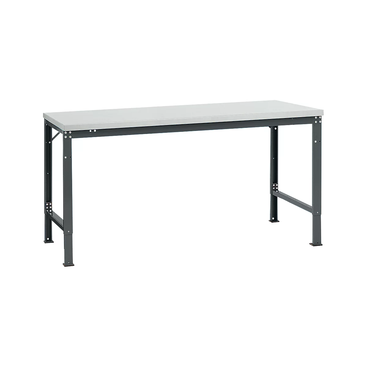 Mesa básica Manuflex UNIVERSAL especial, 1750 x 1000 mm, melamina gris luminoso, antracita