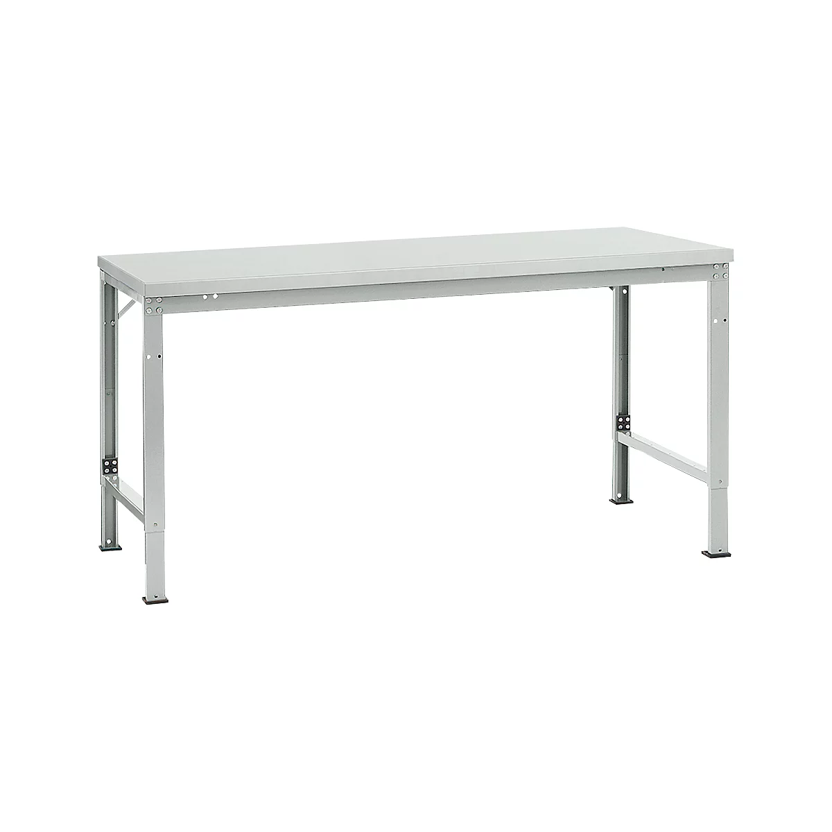 Mesa básica Manuflex UNIVERSAL especial, 1750 x 1000 mm, plástico gris luminoso, gris luminoso