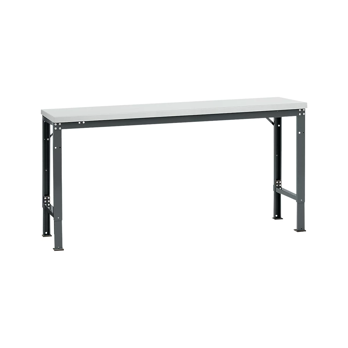 Mesa básica Manuflex UNIVERSAL especial, 1750 x 800 mm, melamina gris luminoso, antracita