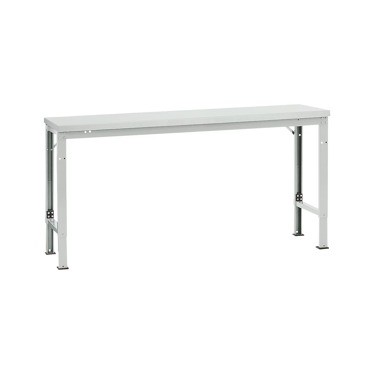 Mesa básica Manuflex UNIVERSAL especial, 1750 x 800 mm, melamina gris luminoso, gris luminoso