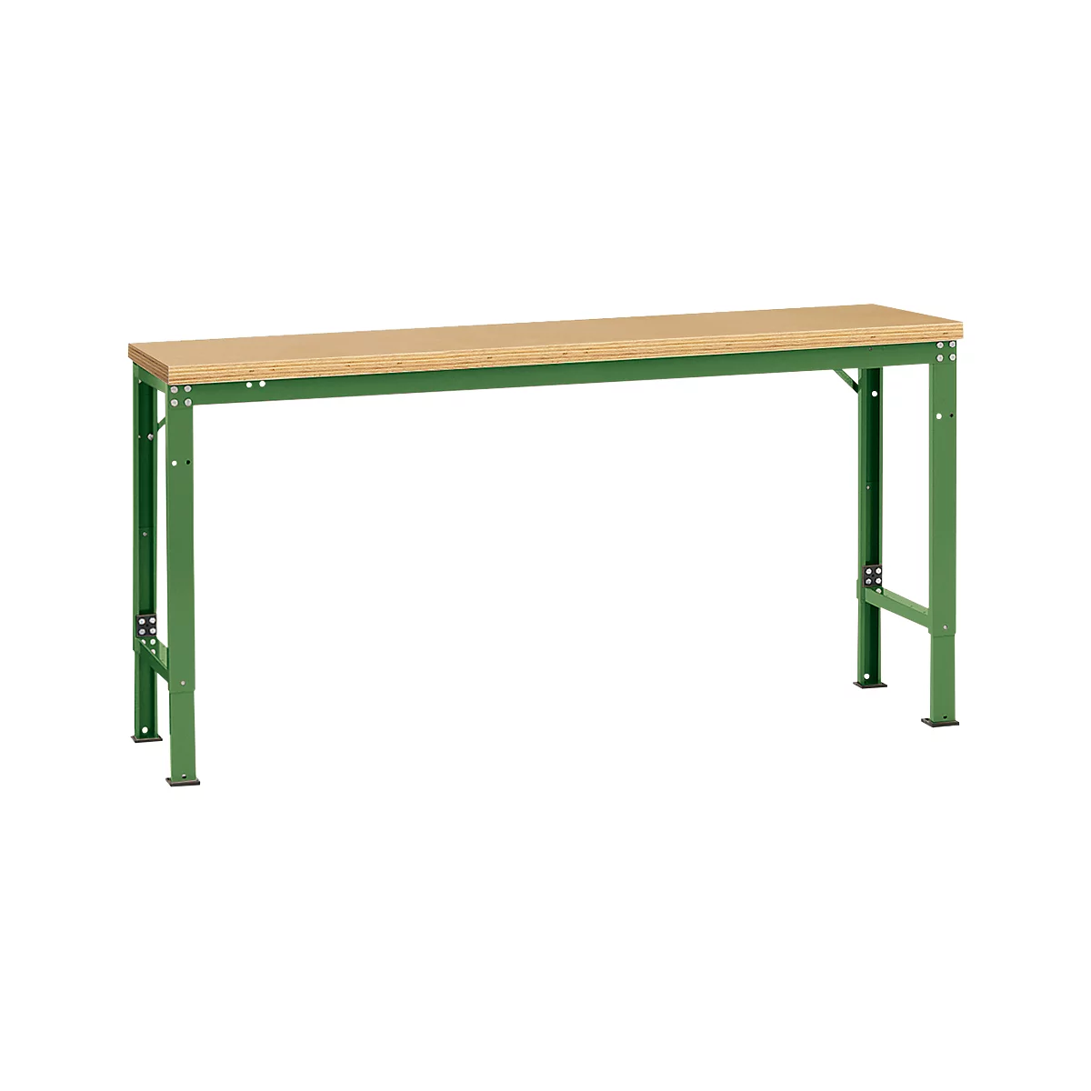 Mesa básica Manuflex UNIVERSAL especial, 1750 x 800 mm, multiplex natural, verde reseda