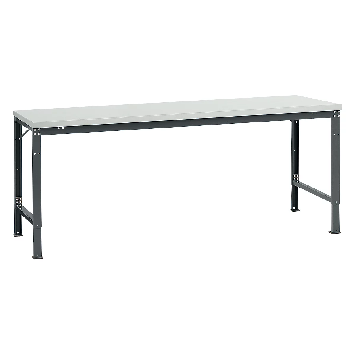 Mesa básica Manuflex UNIVERSAL especial, 2000 x 1000 mm, melamina gris luminoso, antracita