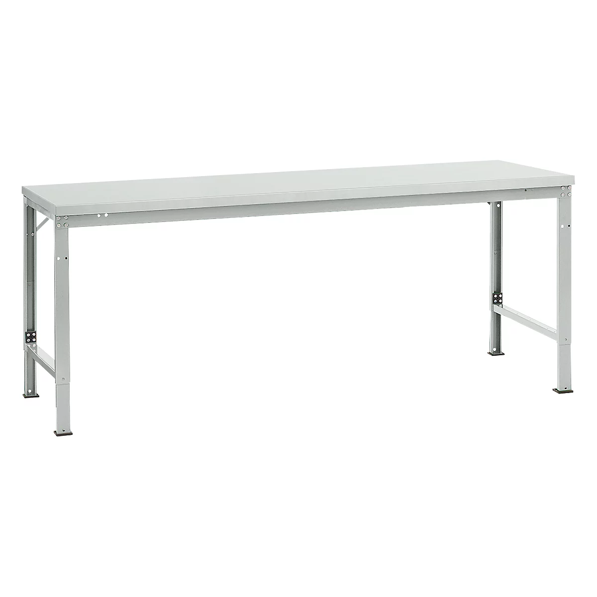 Mesa básica Manuflex UNIVERSAL especial, 2000 x 1000 mm, melamina gris luminoso, gris luminoso