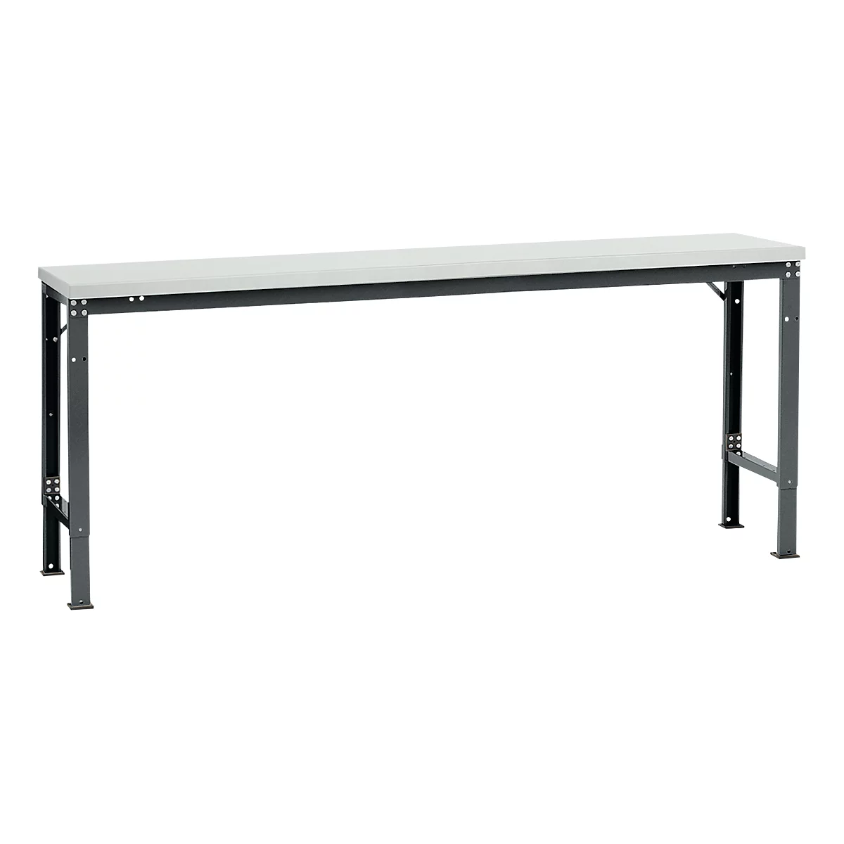 Mesa básica Manuflex UNIVERSAL especial, 2000 x 800 mm, melamina gris luminoso, antracita