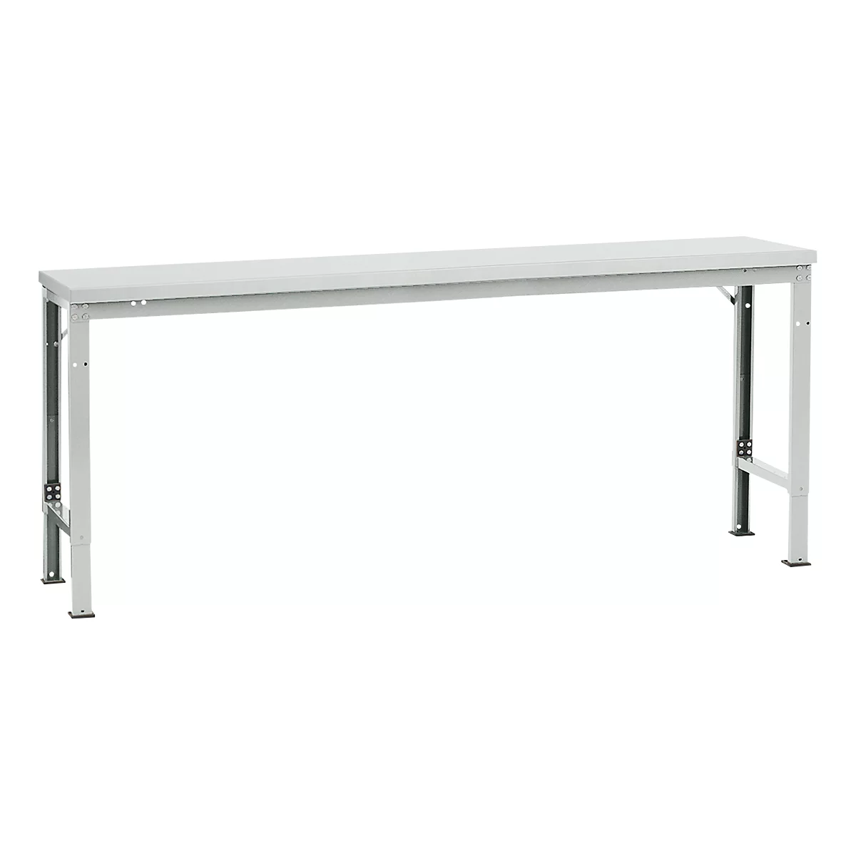 Mesa básica Manuflex UNIVERSAL especial, 2000 x 800 mm, melamina gris luminoso, gris luminoso