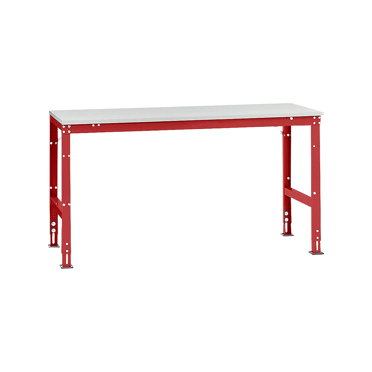 Mesa básica Manuflex UNIVERSAL estándar, tablero melamina, 1750x800, rojo rubí