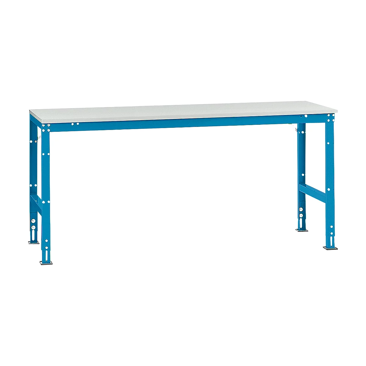 Mesa básica Manuflex UNIVERSAL estándar, tablero melamina, 2000x800, azul luminoso