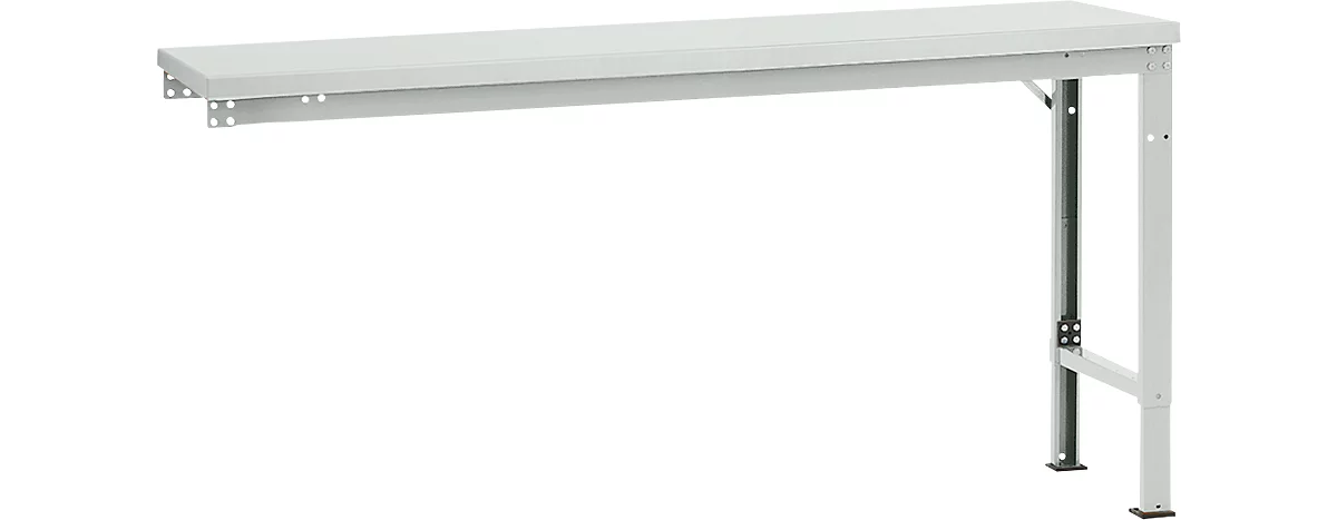 Mesa de extensión Manuflex UNIVERSAL especial, 1750 x 800 mm, melamina gris luminoso, gris luminoso