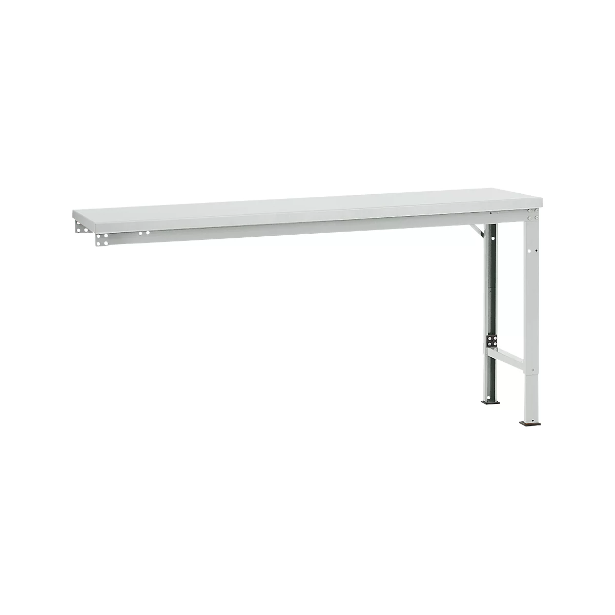 Mesa de extensión Manuflex UNIVERSAL especial, 1750 x 800 mm, melamina gris luminoso, gris luminoso