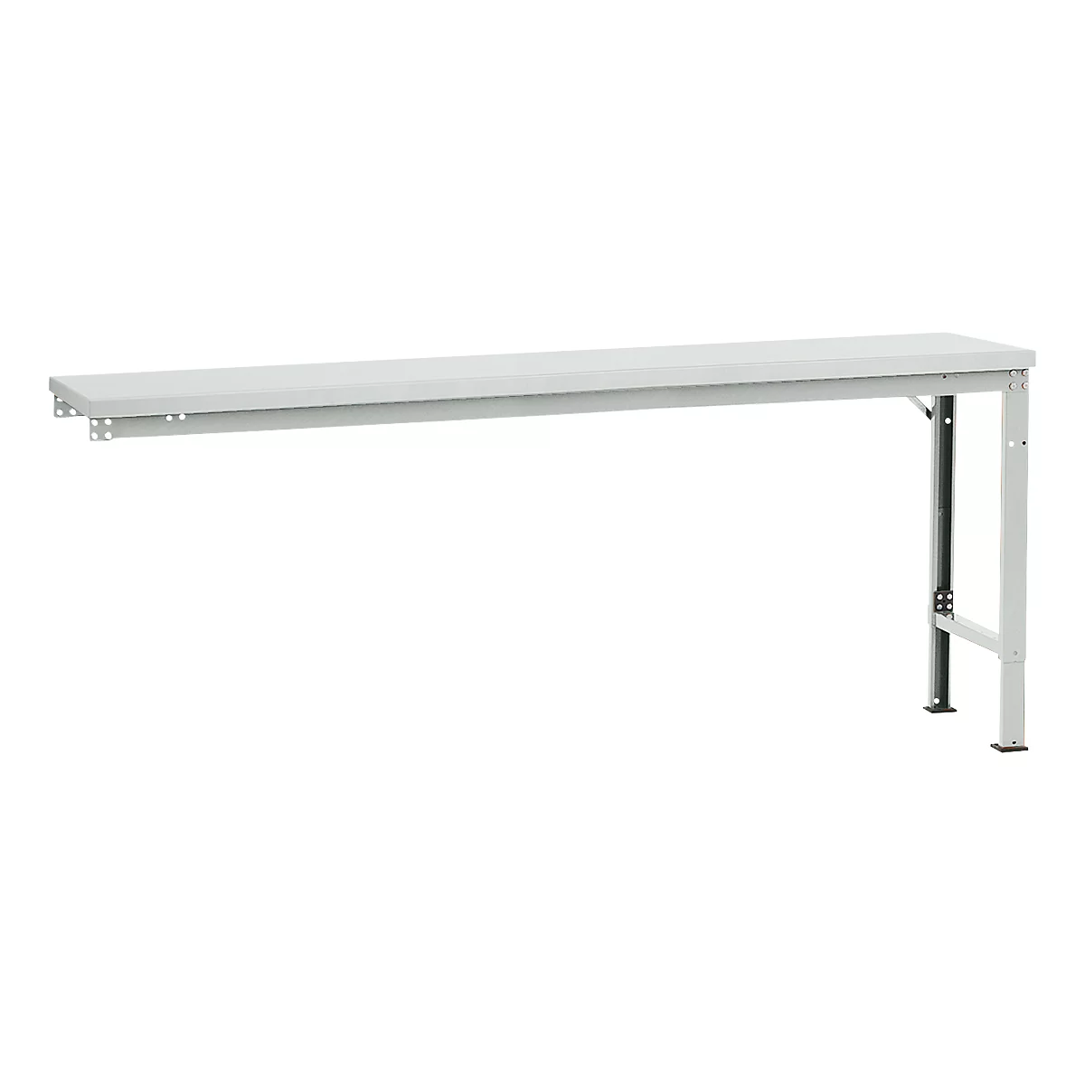 Mesa de extensión Manuflex UNIVERSAL especial, 2000 x 800 mm, plástico gris luminoso, gris luminoso