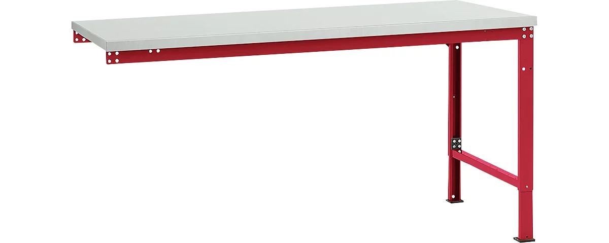 Mesa de extensión Manuflex UNIVERSAL especial, tablero melamina, 1750x1000, rojo rubí