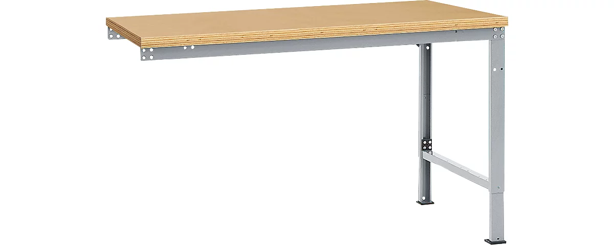 Mesa de extensión Manuflex UNIVERSAL especial, tablero multiplex, 1500x1000, aluminio plateado