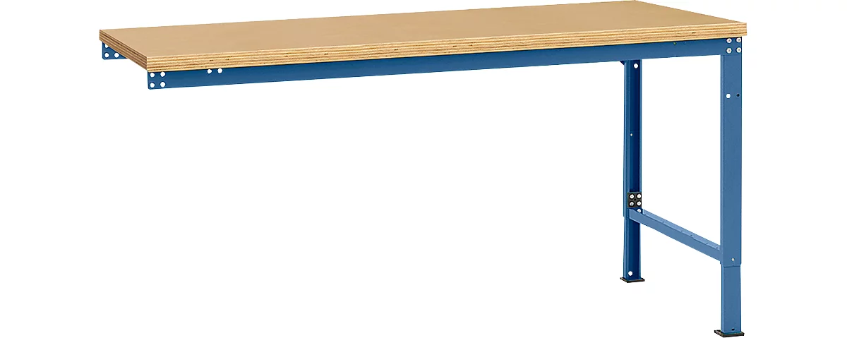 Mesa de extensión Manuflex UNIVERSAL especial, tablero multiplex, 1750x1000, azul brillante
