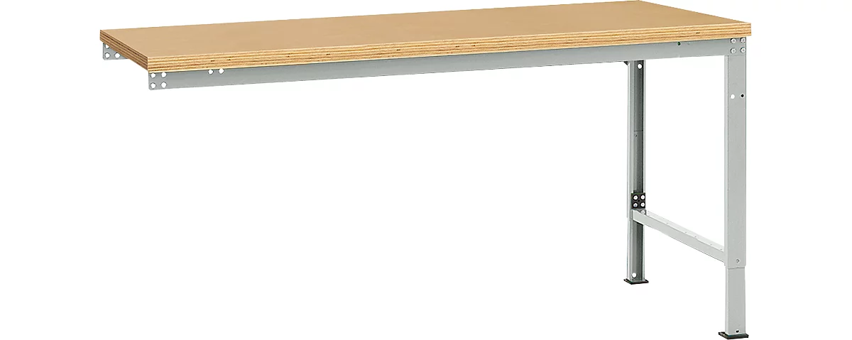 Mesa de extensión Manuflex UNIVERSAL especial, tablero multiplex, 1750x1000, gris luminoso
