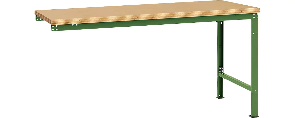 Mesa de extensión Manuflex UNIVERSAL especial, tablero multiplex, 1750x1000, verde reseda