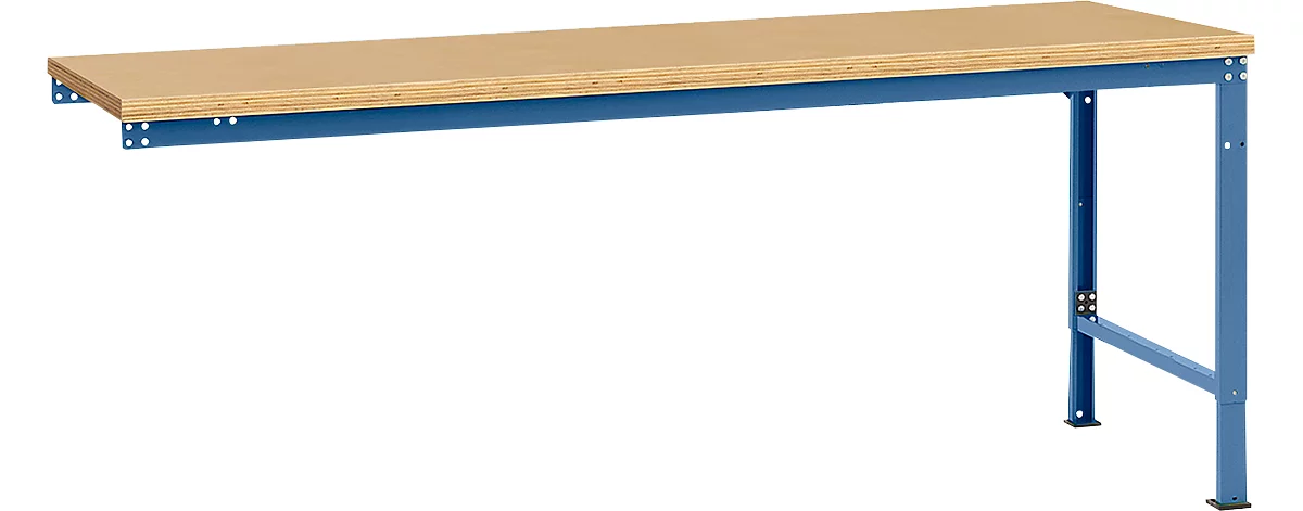 Mesa de extensión Manuflex UNIVERSAL especial, tablero multiplex, 2000x1000, azul brillante