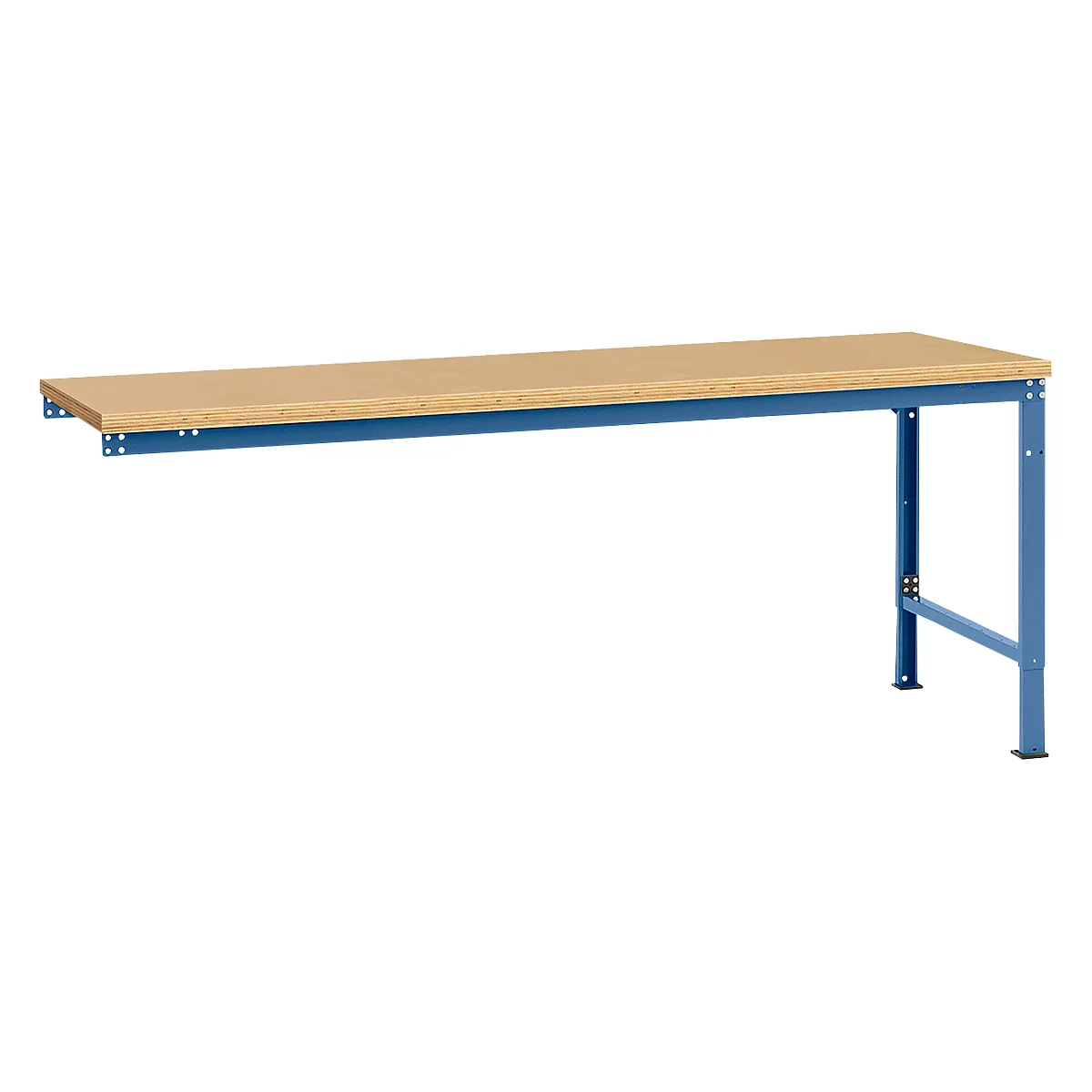 Mesa de extensión Manuflex UNIVERSAL especial, tablero multiplex, 2000x1000, azul brillante