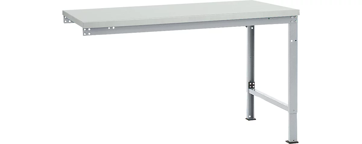 Mesa de extensión Manuflex UNIVERSAL especial, tablero plástico, 1500x1000, aluminio plateado