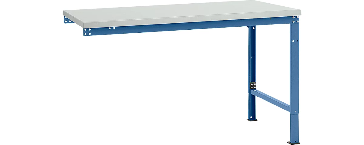 Mesa de extensión Manuflex UNIVERSAL especial, tablero plástico, 1500x1000, azul brillante