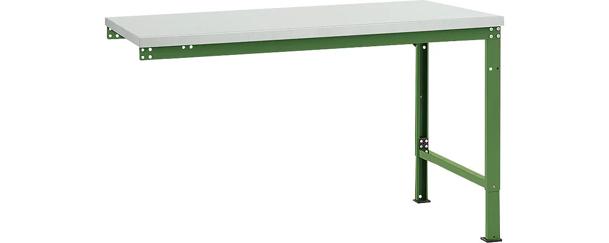 Mesa de extensión Manuflex UNIVERSAL especial, tablero plástico, 1500x1000, verde reseda