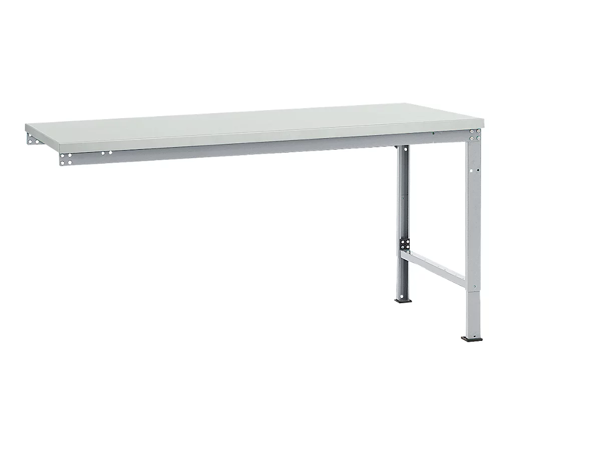 Mesa de extensión Manuflex UNIVERSAL especial, tablero plástico, 1750x1000, aluminio plateado