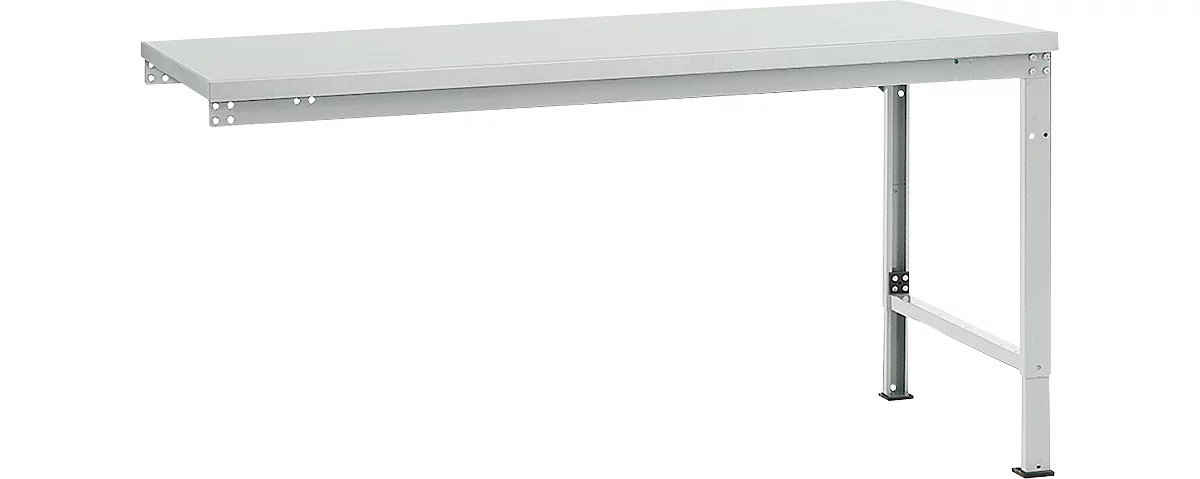 Mesa de extensión Manuflex UNIVERSAL especial, tablero plástico, 1750x1000, gris luminoso