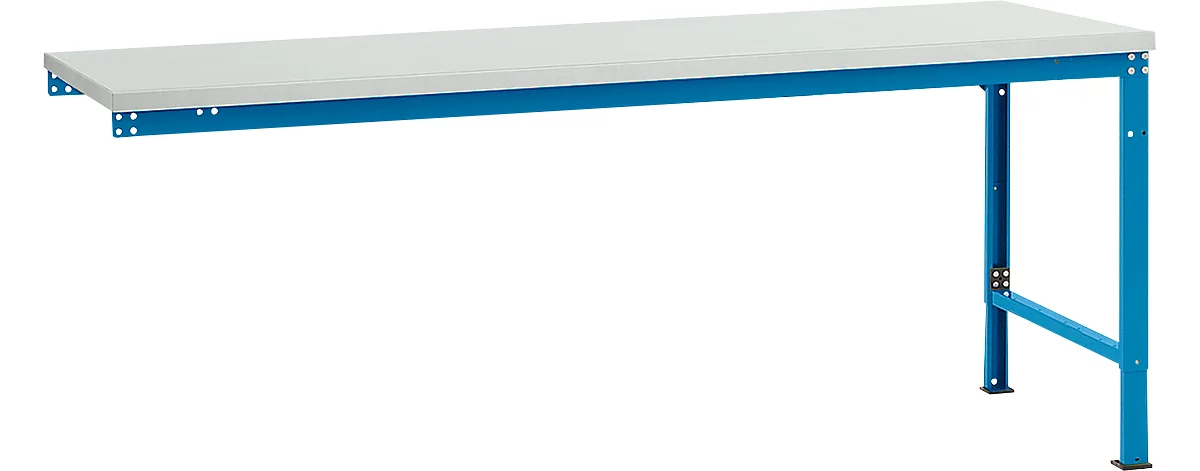 Mesa de extensión Manuflex UNIVERSAL especial, tablero plástico, 2000x1000, azul luminoso
